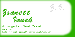 zsanett vanek business card